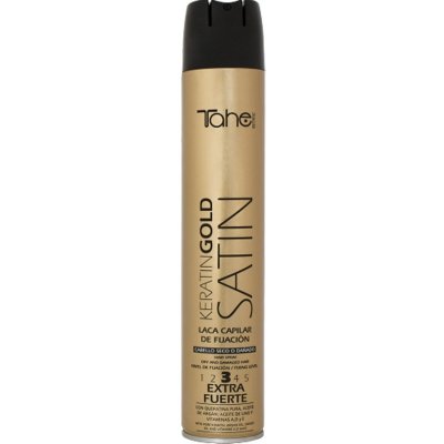 Tahe Keratin Gold Hairspray Satin fix3 lak na vlasy s keratinem a arganovým olejem 400 ml – Zbozi.Blesk.cz