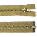 WICO Kovový zip no.5 rozepínací 60cm světle khaki (zlaté zoubky) – Hledejceny.cz