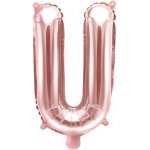 PartyDeco Fóliové písmeno V růžově zlaté 35 cm – Zboží Dáma