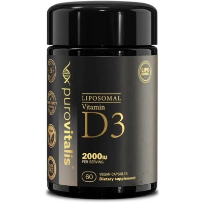 Purovitalis Liposomální Vitamin D3 2000IU, 60 kapslí