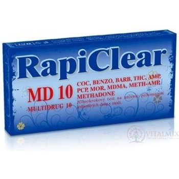 RapiClear MD 10 multidrug 10 IVD test drogový na automatická diagnóza 1 ks