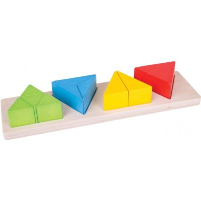Bigjigs Toys Vkládací puzzle zlomky trojúhelníky – Hledejceny.cz