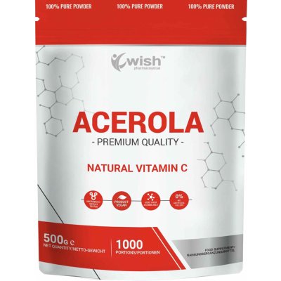 Acerola prášek 500 g vitamin C 1000 porcí Wish