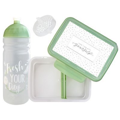 R&B Mědílek SET Zdravá lahev R&B 0,7l + Zdravá sváča R&B, Fresh olivová – Sleviste.cz