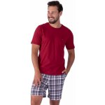 Maksym 1475/41 pánské pyžamo krátké bordó – Zboží Mobilmania