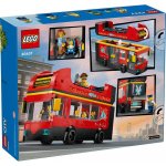 LEGO® City 60407 Červený dvoupodlažní vyhlídkový autobus – Zboží Živě