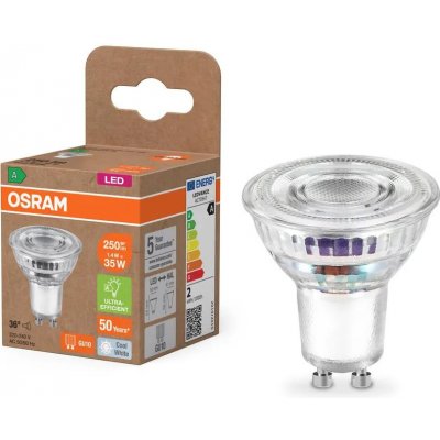 Osram LED žárovka PAR16 Reflektor GU10 1.3W = 35W 240lm 4000K Neutrální bílá 36° 185lm/W OSREEL0160 – Zboží Mobilmania