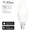 Žárovka Hama chytrá LED žárovka E14 WiFi, barevná bílá s možností stmívání. Hlasové ovládání kompatibilní s Alexou a Google Home.