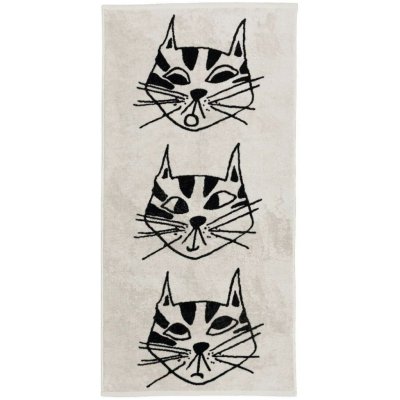 helen b Bavlněná osuška Kitty 70 × 140 cm, černá barva, bílá barva, textil – Zboží Dáma