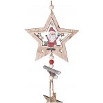 Závěs dřevo postava v hvězdě Santa barevná – Hledejceny.cz
