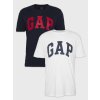 Pánské Tričko Sada dvou pánských triček bílé a modré GAP Logo Basic