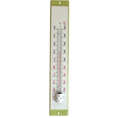 Venkovní teploměr smaltovaný, Světle zelený, 860x140 mm – Zboží Mobilmania