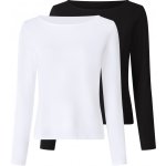 Esmara dámské triko s dlouhými rukávy 2 kusy černá/bílá – Sleviste.cz