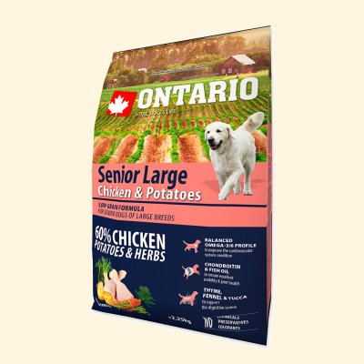 Ontario Senior Large Chicken & Potatoes & Herbs 12 kg – Zboží Mobilmania