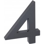Domovní číslo - 4, ANTRACIT 3D, 100 mm - RICHTER CZECH RN.100LV.4.AL.AM.3D – Zbozi.Blesk.cz
