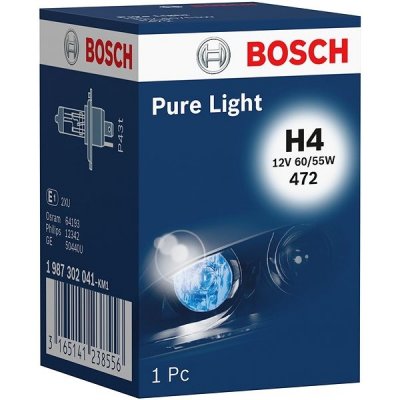 Bosch Pure Light 1987302041 H4 P43t 12V 60/55W