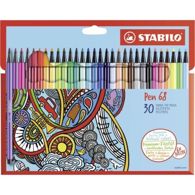 Stabilo Pen 68 30 ks sada 30 různých barev – Zboží Dáma