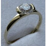 Zlatý zásnubní prsten se zirkonem 292 – Sleviste.cz