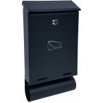 Šedá Poštovní schránka Unimet s vkládacím otvorem a držákem na noviny – Zboží Mobilmania