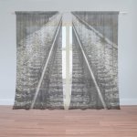 Sablio Záclony Koleje: 2ks 150x250cm – Hledejceny.cz