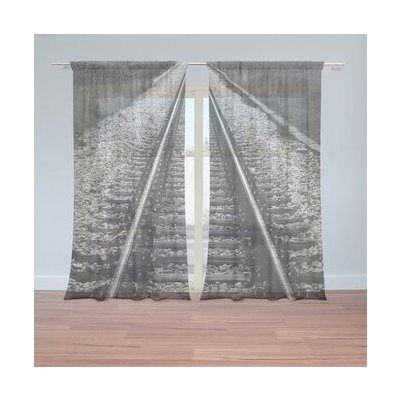 Sablio Záclony Koleje: 2ks 150x250cm – Hledejceny.cz