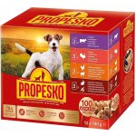 Propesko Adult kuřecí/jehněčí krůta králík s mrkví 12 x 100 g – Sleviste.cz