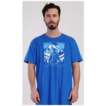Mountain pánská noční košile kr.rukáv modrá