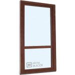 Kömmerling balkonové dveře 70 AD s příčkou levé ořech/ořech 90 x 200 cm s klikou+ PVC rám – Hledejceny.cz