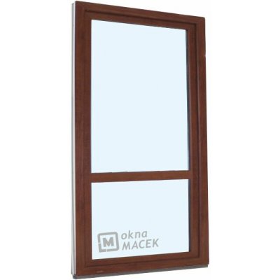 Kömmerling balkonové dveře 70 AD s příčkou levé ořech/ořech 90 x 200 cm s klikou+ PVC rám – Hledejceny.cz
