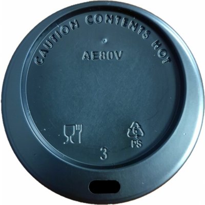 AG FOODS Víčka černá na papírové kelímky 200 ml a 300 ml sada – Hledejceny.cz