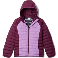 Columbia Powder Lite Girls Hooded Jacket Junior gumdrop marionberry