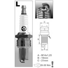 zapalovací svíčka L17C řada Super, BRISK - Česká Republika M231-070