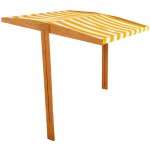 Baby Mix Stříška pro dětské dřevěné pískoviště 120x120 cm žluto-bílá – Zboží Dáma