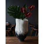 Elegantní černo-bílá porcelánová váza z kaolinu 35 cm - Tavira – Hledejceny.cz