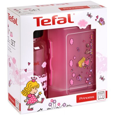 Tefal Kids sada dóza plast+láhev tritan růžová princezna