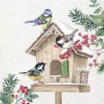 IHR Ideal Home Range ubrousek 33x33cm Budka s ptáčky v zimě – Zboží Dáma