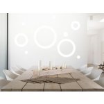 Nalepte.cz Barevné kroužky samolepky na zeď arch 20 x 20 cm – Zboží Dáma