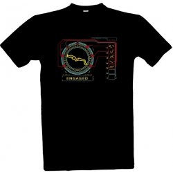 Pánské Tričko Tričko s potiskem Stargate Earth pánské Černá