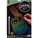 Vyškrabovací obrázek A4 duhový Lenochod – Sleviste.cz