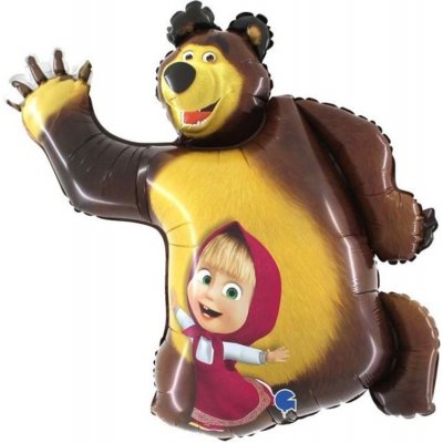 GRABO fóliový balónek Máša a Medvěd 42" 107cm nafukovací – Zbozi.Blesk.cz