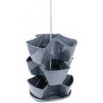 Prosperplast COUBI kaskádový květináč 29,5x29,5x88 cm grafit – Sleviste.cz