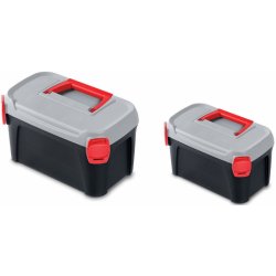 Prosperplast Sada kufrů na nářadí Smarttis 38 x 23,4 x 22,5 cm černošedočervená 2 ks KSMS40-4C