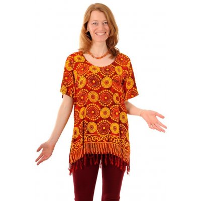 BOB halenka batikovaná Neobaju Louka červeno-žlutá – Zbozi.Blesk.cz