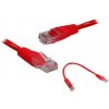 síťový kabel Lexton 37120357R UTP, patch, RJ45 CAT5E, 0,25m, červený