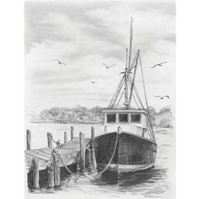 Royal & Langnickel Kreslení podle předlohy A4 Rybářská loď