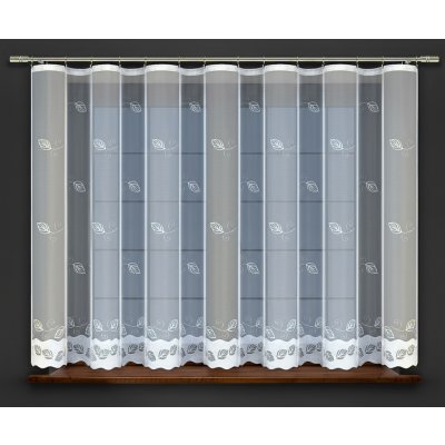 Dekorační žakárová záclona s řasící páskou HELLEN 120 bílá 300x120 cm MyBestHome – Zboží Mobilmania