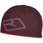 Ortovox Vlněná čepice merino Logo Knit beanie winetasting vínová – Sleviste.cz