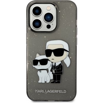 Pouzdro Karl Lagerfeld IML Glitter Karl and Choupette NFT iPhone 14 Pro Max černé