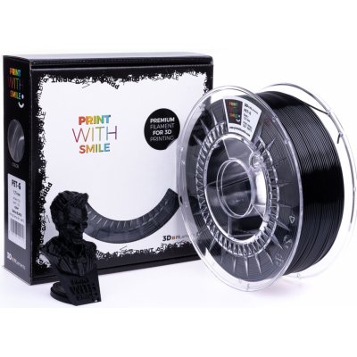 Print With Smile PET-G - 1,75 mm - Satine Black - 1 Kg – Zboží Živě
