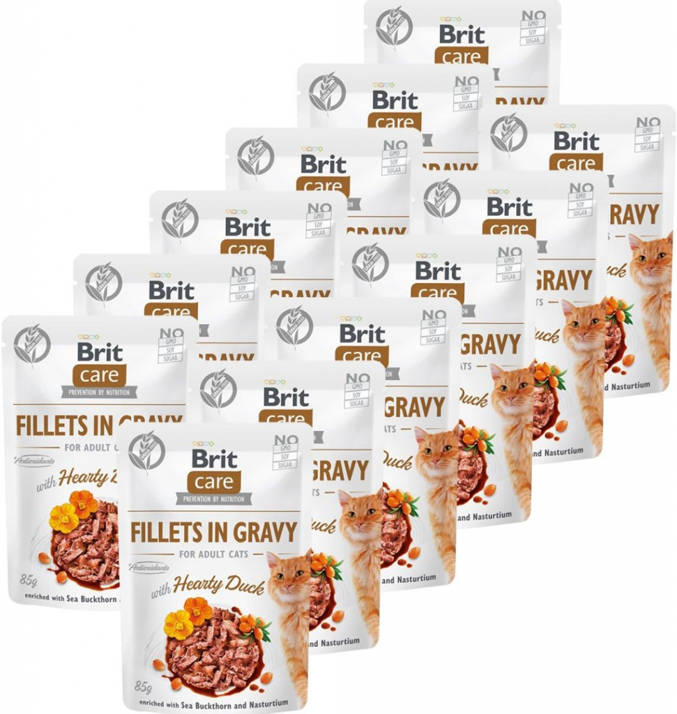 Brit Care Cat Fillets in Gravy Hearty Duck 12 x 85 g